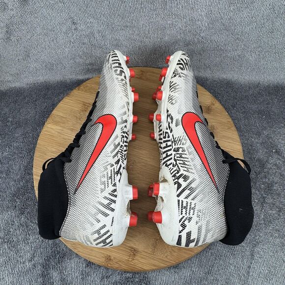 Nike Mercurial Neymar Shoes Mens Size 9 White Black Soccer Cleats FG AO9466-170 - Picture 6 of 10